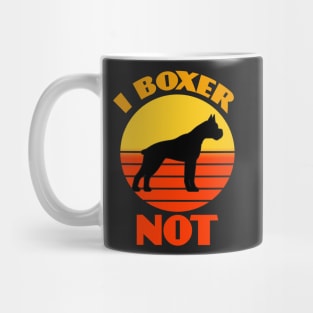 I Boxer Dog Not Dog puppy Lover Cute Sunser Retro Funny Mug